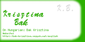 krisztina bak business card